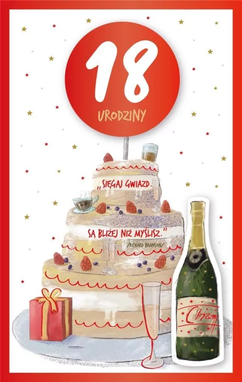 Kartka okolicznościowa Urodziny 18 - tantis.pl