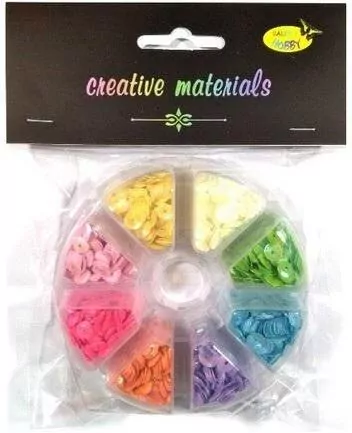 Cekiny 6mm. 8 kolorów pastelowych 40g - tantis.pl