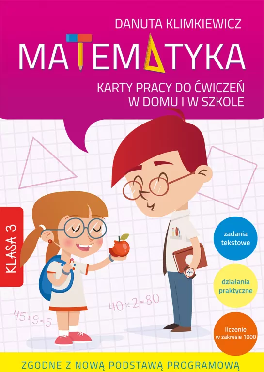 Matematyka kl.3 Karty Pracy do ćw. w domu i w szkole - tantis.pl