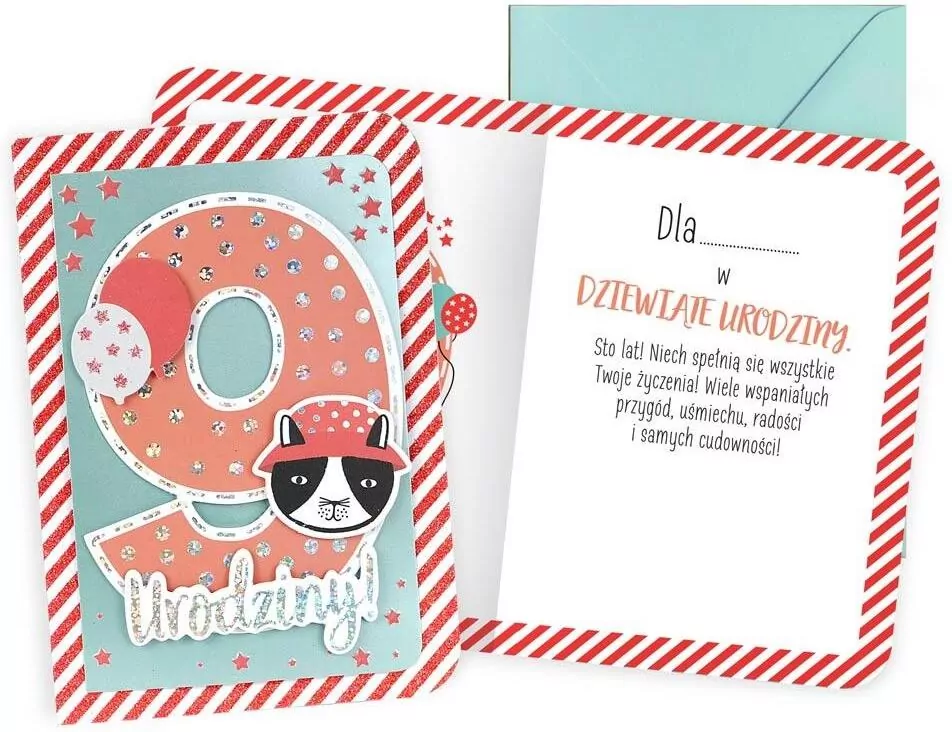 Karnet B6. Urodziny 9 chłopiec - tantis.pl