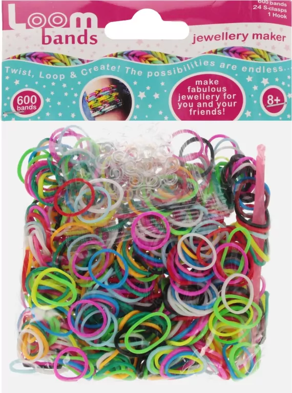 Gumki do robienia bransoletek 600szt akcesoria - tantis.pl