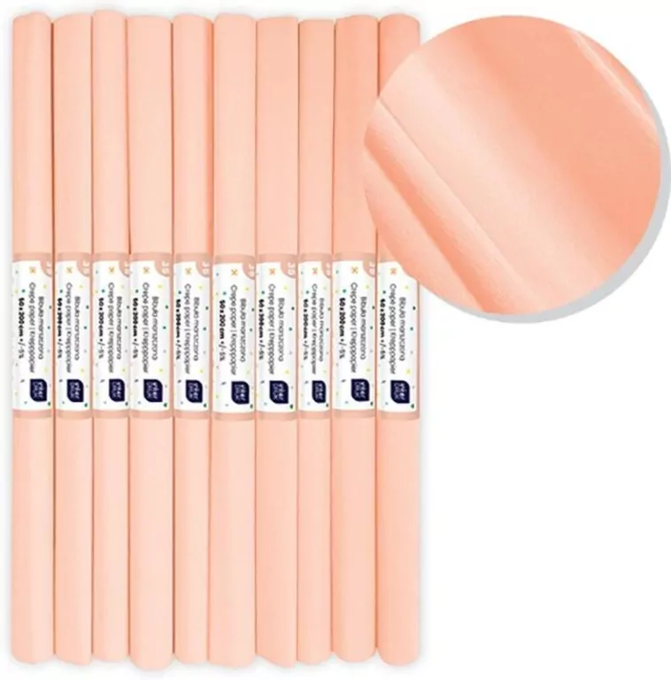 Bibuła marszczona nr 35 brzoskwinia pastel - tantis.pl