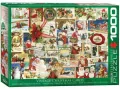 Puzzle 1000 Vintage Christmas Cards 6000-0784 - tantis.pl