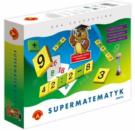 Supermatematyk. Maxi. Gra edukacyjna. Sowa Mądra Głowa - tantis.pl