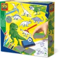 Dinozaury Zestaw pieczątek z kredkami - tantis.pl