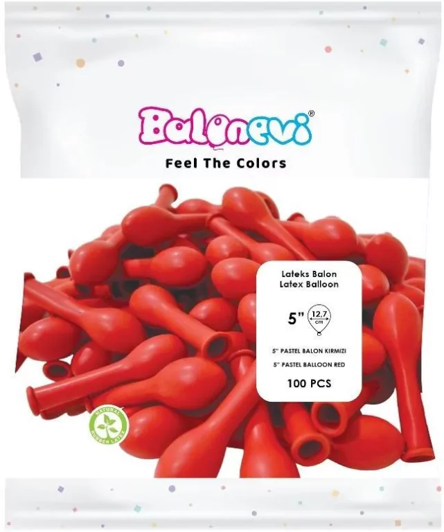 Balony lateksowe Pastel czerwone 12cm - tantis.pl