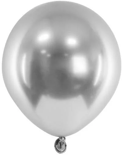 Balony Glossy 12cm srebrny - tantis.pl