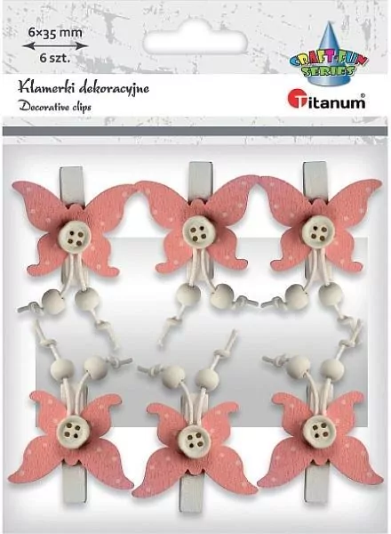 Klamerki drewniane z dekorem - tantis.pl