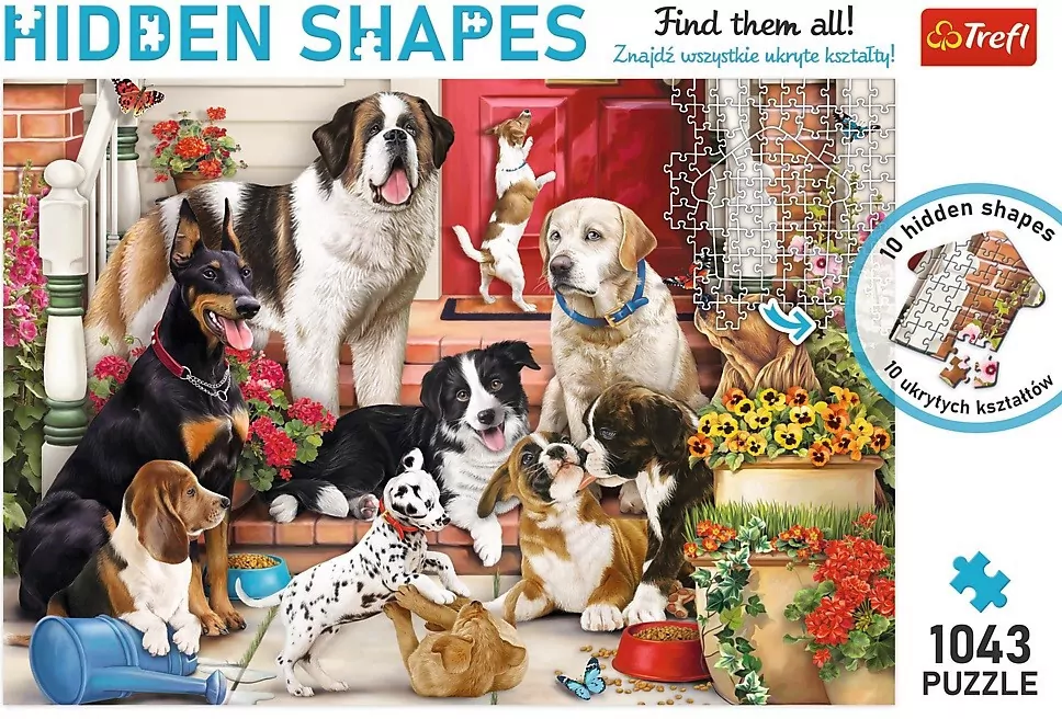 Puzzle 1043. Hidden Shapes Psia zabawa TREFL - tantis.pl