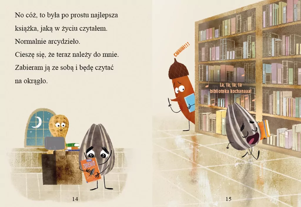 Niesforne Ziarenko idzie do biblioteki. Tryb czytania - tantis.pl