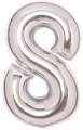 Balon foliowy cyfra 8 srebrna 49x66cm - tantis.pl