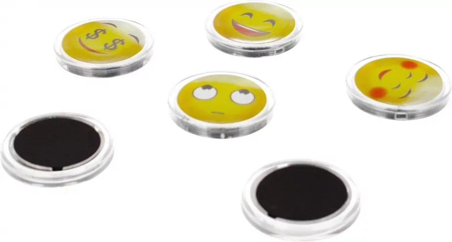 Magnesy emotikony 33mm 6 sztuk - tantis.pl