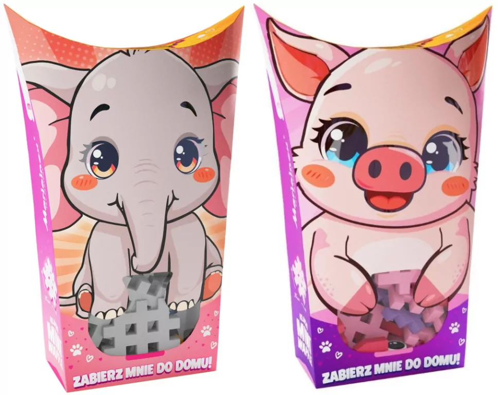 Pakiet: Słoń. Pocket Pets. Mini Waffle/Świnka. Pocket Pets. Mini Waffle - tantis.pl