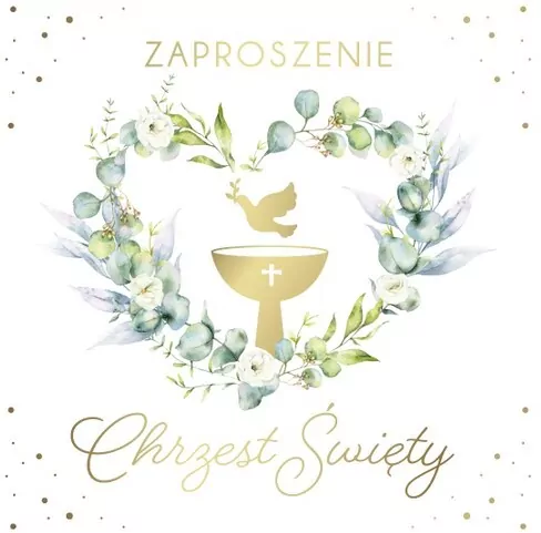Zaproszenie Chrzest (10szt) - tantis.pl