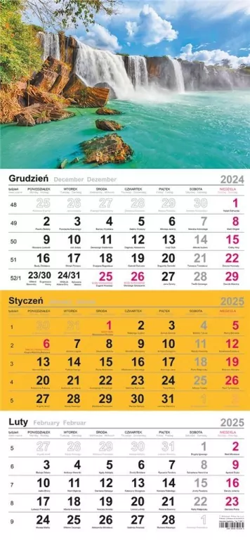 Kalendarz 2026 trójdzielny Grecki młyn - tantis.pl