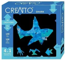 Creatto. Świecący Rekin i Wodni Przyjaciele. Zestaw kreatywny