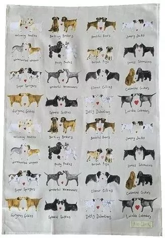 Ręcznik kuchenny TT04 Urocze pary psów - tantis.pl