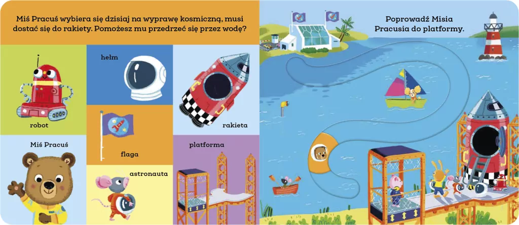 Miś Pracuś. Przesuń paluszkiem. W kosmosie - tantis.pl