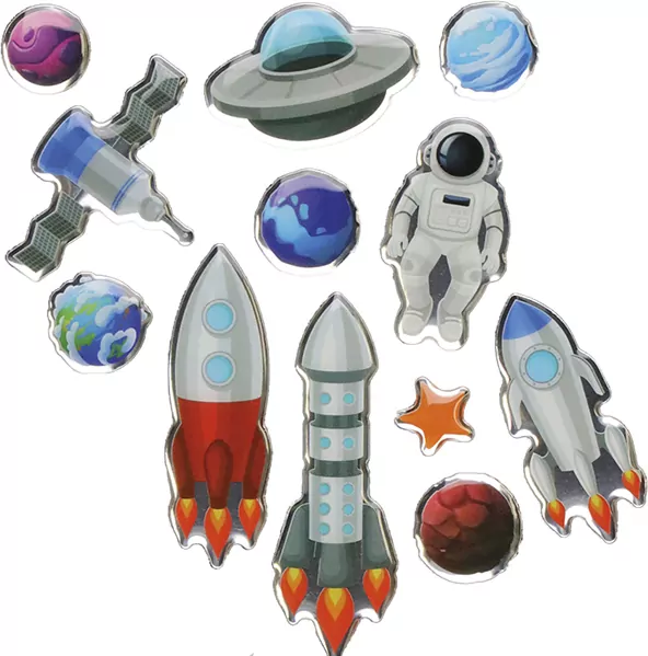 Naklejki żywica kosmos 23szt mix - tantis.pl