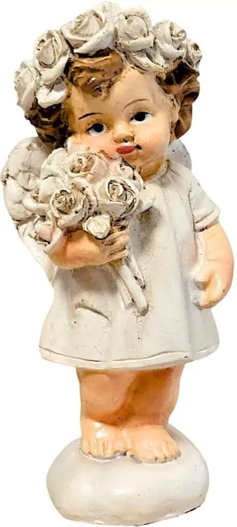Figurka Aniołek z kwiatami 8cm - tantis.pl