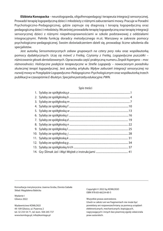 Ćwiczenia. Czytamy z Fretką. Bolo, część 2 Sylaby 1 - tantis.pl
