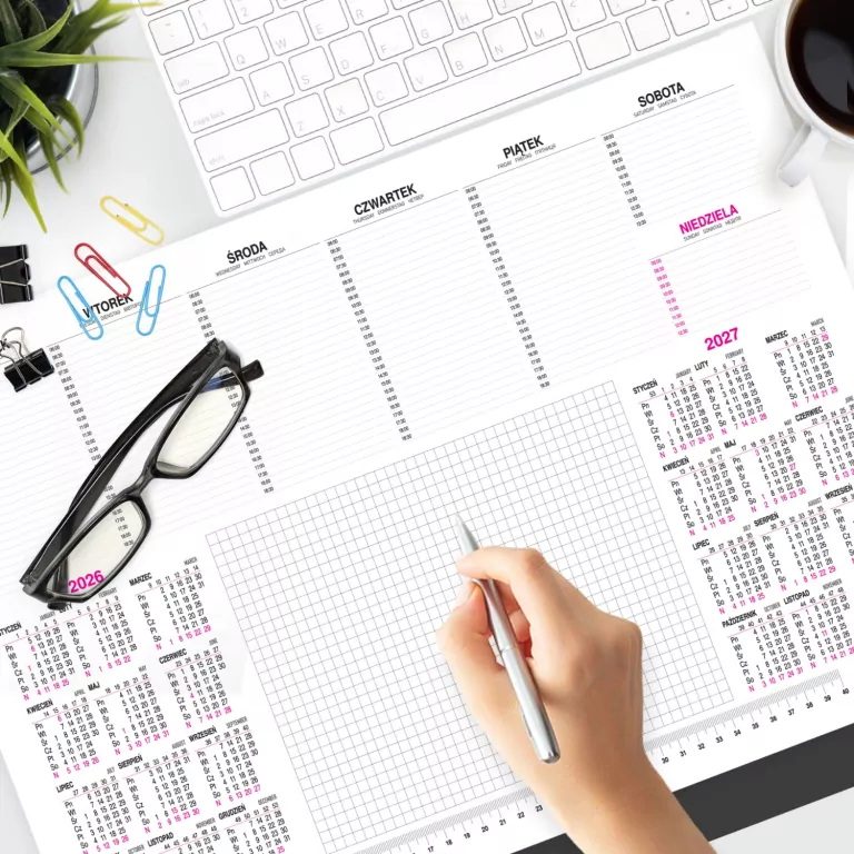 Kalendarz 2026/2027 biuwar 48,8x33,8cm - tantis.pl