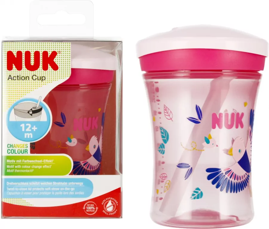 NUK. Action Cup. Kubek. 230 ml. 12 miesięcy. Kameleon - tantis.pl