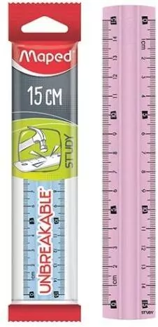 Linijka Study niełamliwa 15cm mix 2 kolorów MAPED - tantis.pl