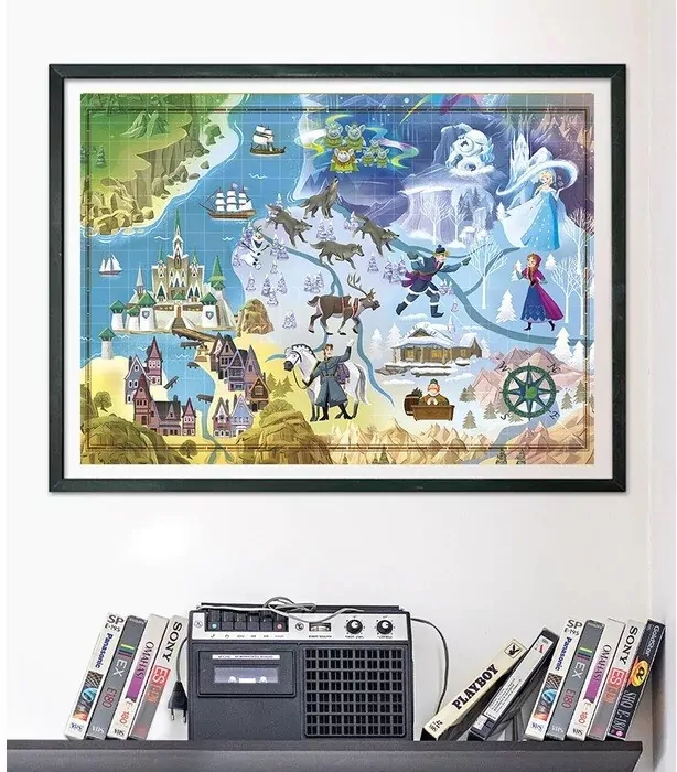 Puzzle 1000 Compact Disney Maps Frozen - tantis.pl