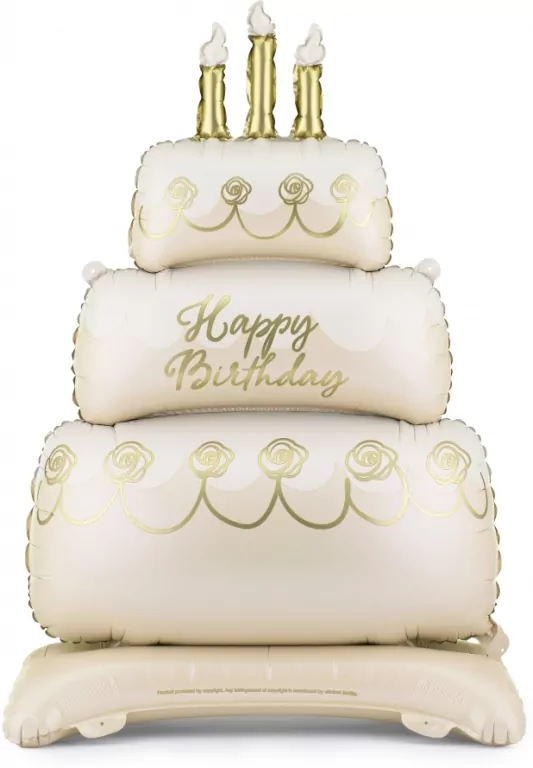 Stojący balon foliowy Tort 70x100cm - tantis.pl
