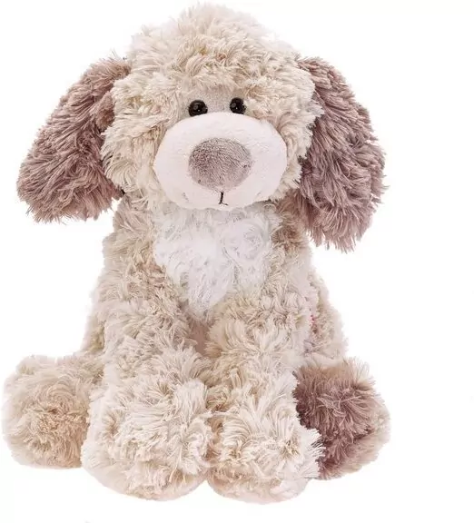 Piesek z białym brzuszkiem ecru 20cm - tantis.pl