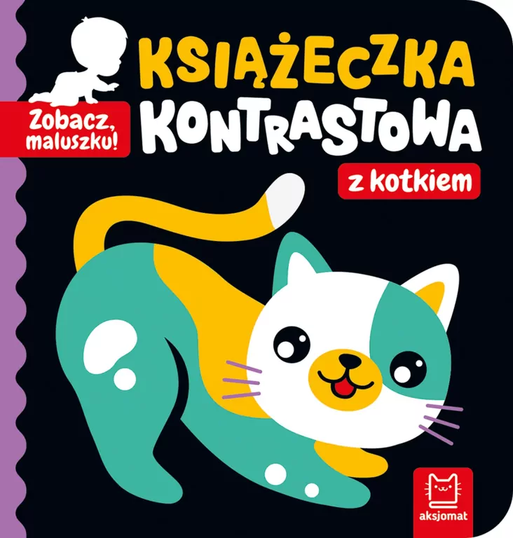 Książeczka kontrastowa z kotkiem. Zobacz, maluszku! - tantis.pl