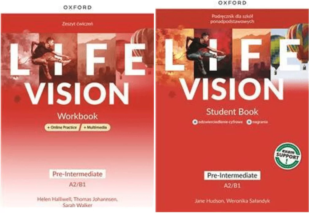 Life Vision. Pakiet: Student's Book (Podręcznik) /Workbook (Zeszyt ćwiczeń). Pre-Intermediate. A2-B1. Język angielski - tantis.pl