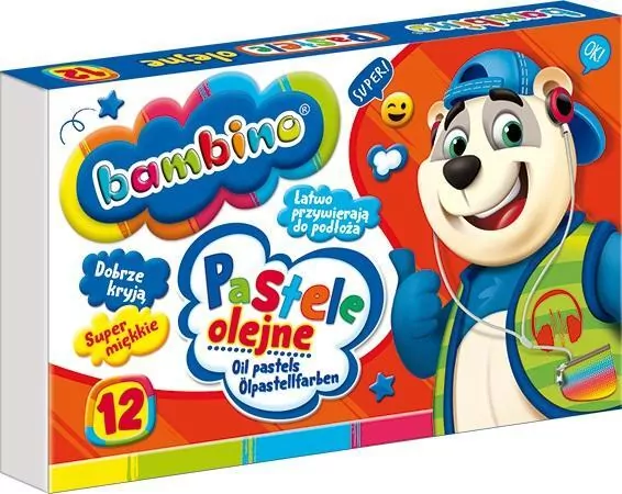 Pastele olejne Bambino. 12 kolorów - tantis.pl