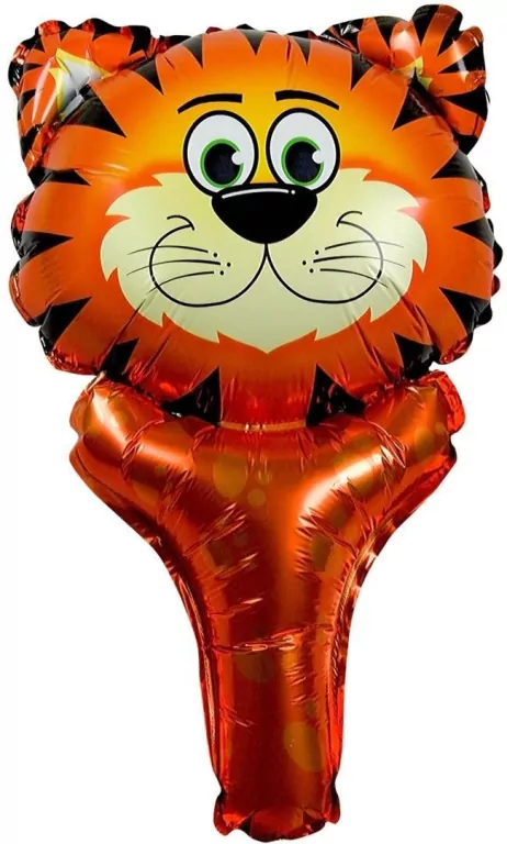 Balon foliowy zwierzątko z uchwytem tygrys - tantis.pl