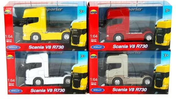 Ciężarówka Scania V8 1:64. Mix 1 szt - tantis.pl