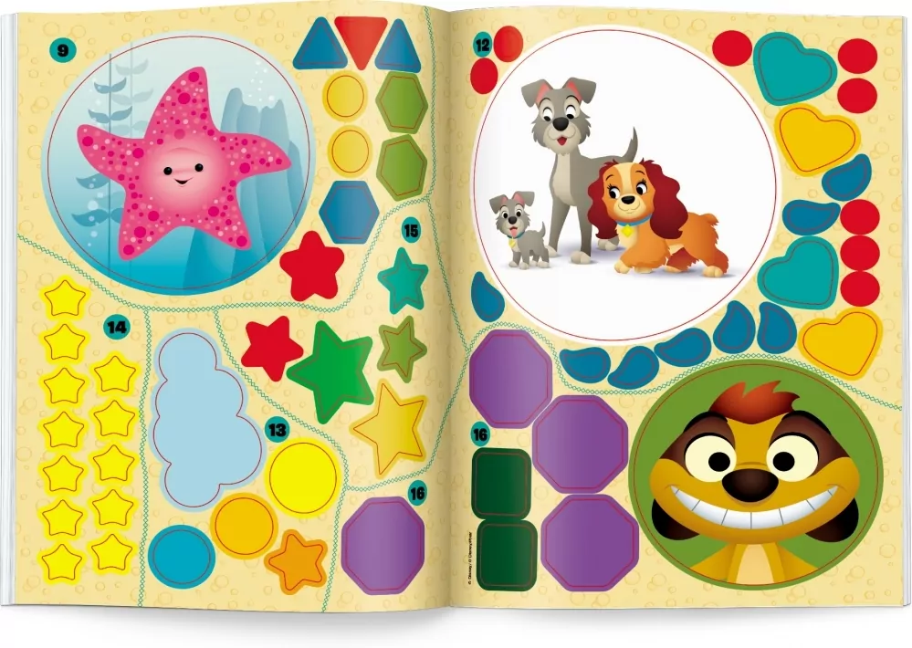 Kształty. Uczę się i naklejam. Disney Maluch - tantis.pl