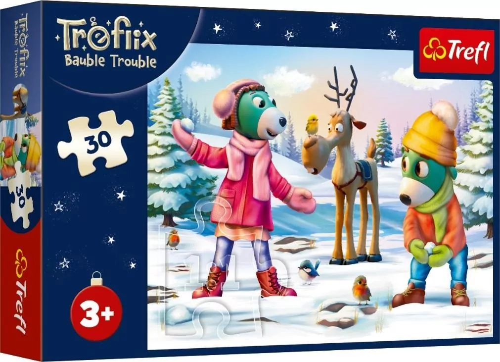 Puzzle 30 Świąteczny czas Trefilków TREFL - tantis.pl