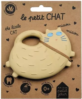 Gryzak dla dzieci z naturalnego kauczuku Kot