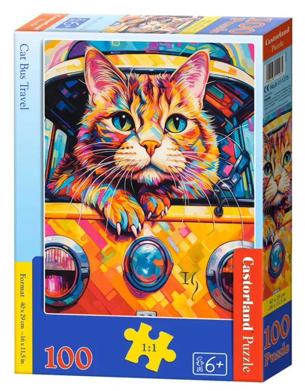 Castor. Puzzle 100. Cat Bus Travel - tantis.pl