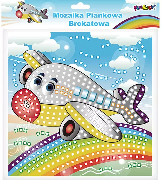 Mozaika piankowa brokatowa Samolot - tantis.pl
