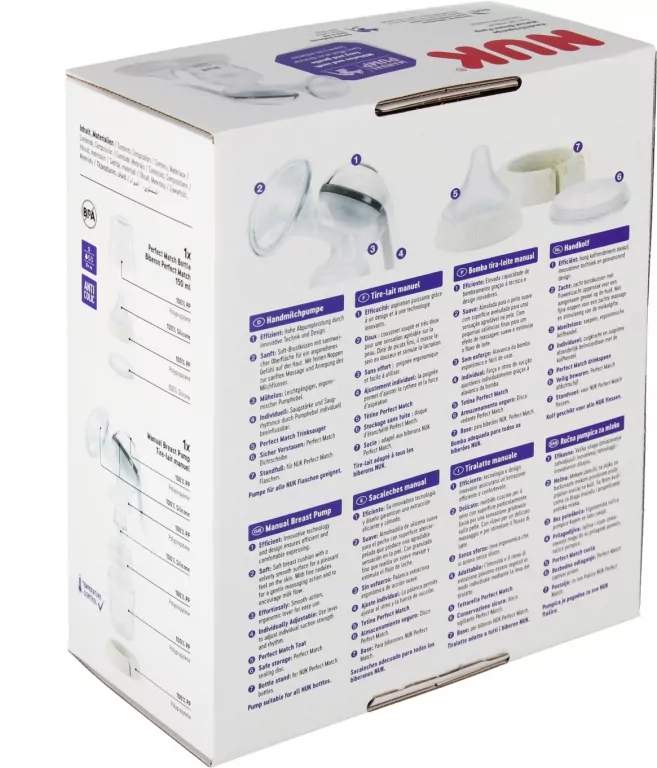 NUK. Laktator ręczny z butelką 150 ml - tantis.pl