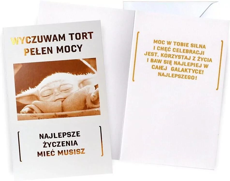 Karnet Urodziny. Star Wars Baby Yoda - tantis.pl