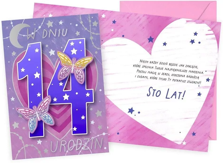 Karnet Urodziny 14 - tantis.pl