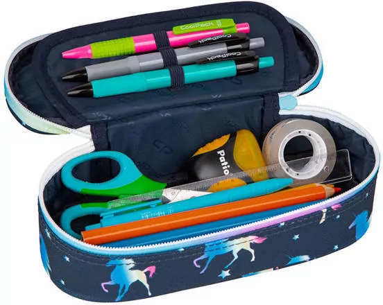 Piórnik owalny Coolpack campus blue unicorn - tantis.pl