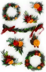 Naklejki Boże Narodzenie 3D Stroik