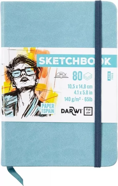 Szkicownik A6 140g błękitny - tantis.pl