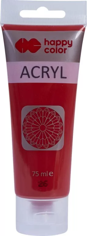 Farba akrylowa. Ciemnoczerwona 75ml - tantis.pl