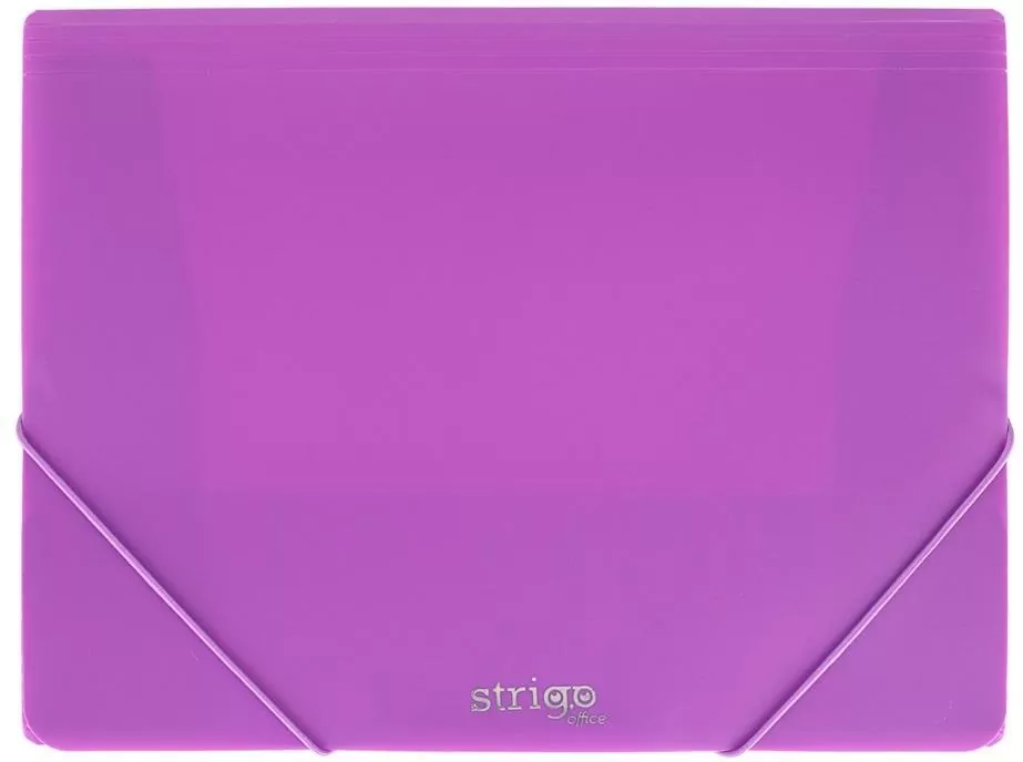 Teczka z gumką A4 PP neon fioletowa STRIGO - tantis.pl