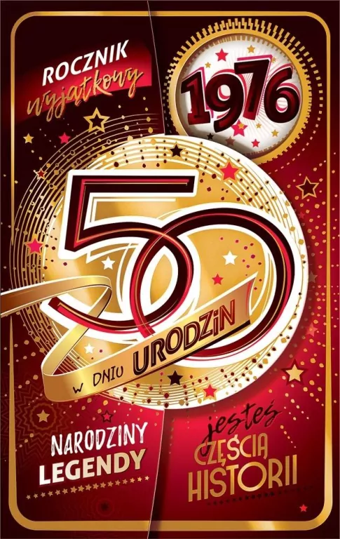 Kartka okolicznościowa Urodziny 50 - tantis.pl